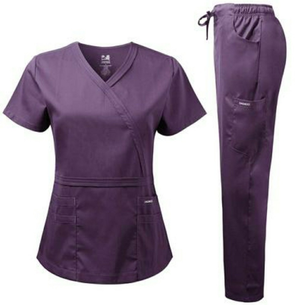 New!!! Daggaci NATURAL STRETCH Y-NECK scrub set